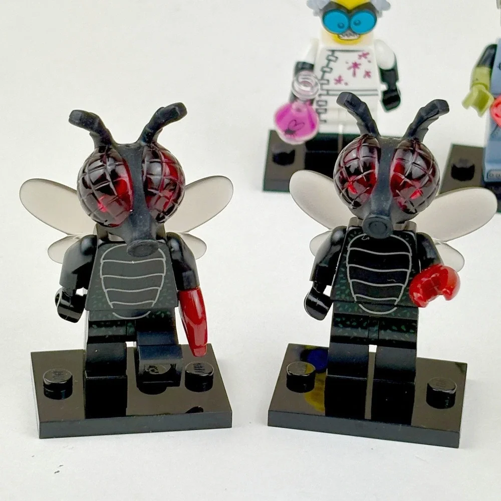 LEGO Minifigures Series 14 Monsters Fly Monster Mad Scientist Rocker Lot of‎ 4